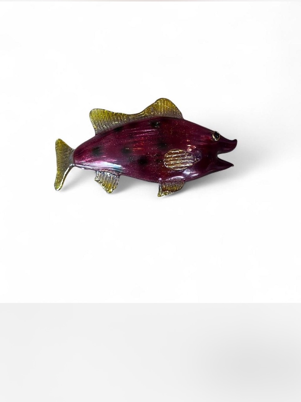 Vibrage Blown glass multi-colored Glass Fish Accent - Unbranded
